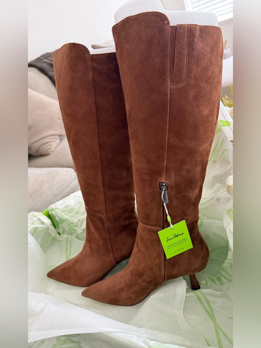sal edelman Taylin Toffee Suede Knee Boot - Toffee Brown